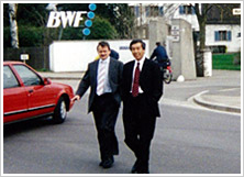 President Tsuneo Eguchi when he visits BWF in Germany.